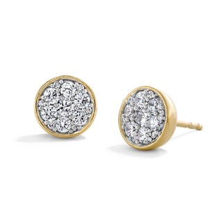 10K Gold 5/8 CT. T.W. Lab-Grown Diamond Round Cluster Studs