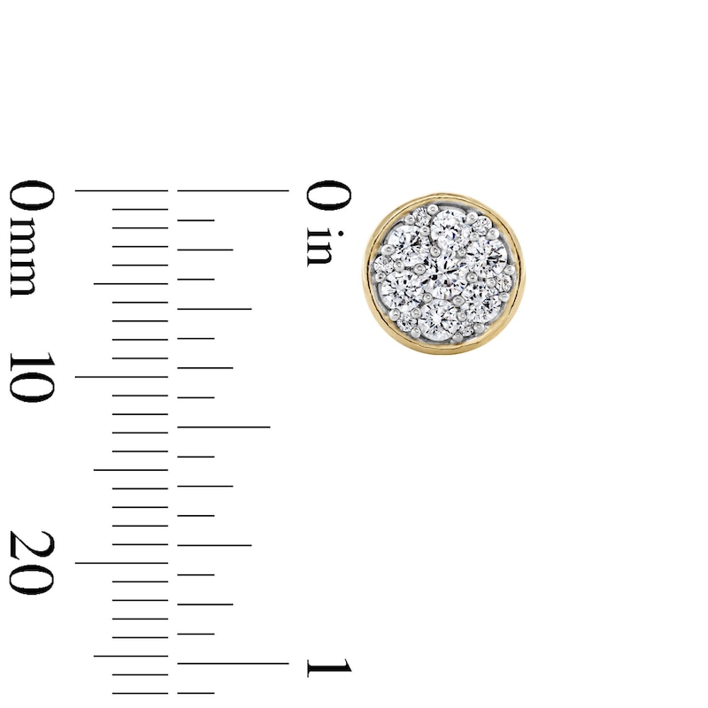 Main Image 2 of 10K Gold 5/8 CT. T.W. Lab-Grown Diamond Round Cluster Studs