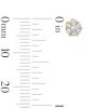 Thumbnail Image 2 of 10K Gold 1/4 CT. T.W. Lab-Grown Diamond Flower Cluster Studs