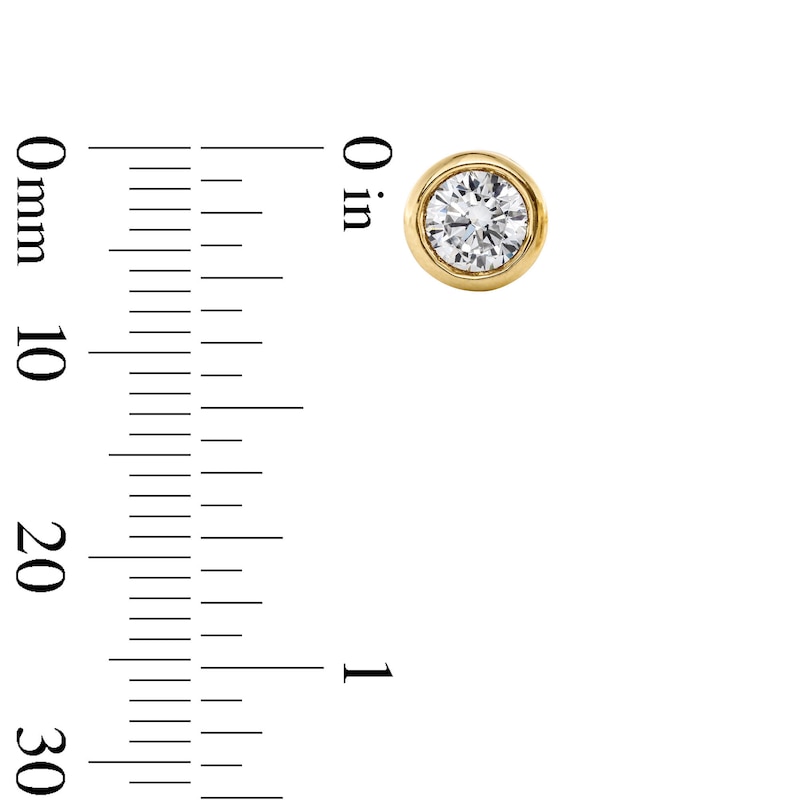 Main Image 2 of 10K Gold 5/8 CT. T.W. Lab-Grown Diamond Round Bezel Studs