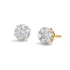 Thumbnail Image 1 of 10K Gold 1/2 CT. T.W. Lab-Grown Diamond Flower Cluster Studs