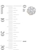 Thumbnail Image 2 of 10K Gold 1/2 CT. T.W. Lab-Grown Diamond Flower Cluster Studs