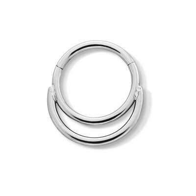 Titanium Double Hoop - 16G 3/8"