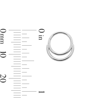 Titanium Double Hoop - 16G 3/8"