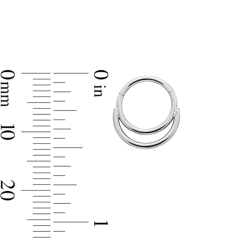 Main Image 2 of Titanium Double Hoop - 16G 3/8"