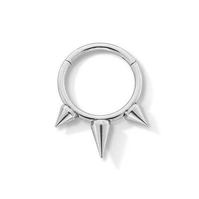 Titanium Spiked Hoop - 16G 3/8"