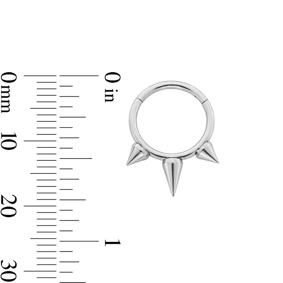 Titanium Spiked Hoop - 16G 3/8"