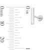 Thumbnail Image 2 of Solid Titanium Barbell Cartilage Stud - 18G 5/16"