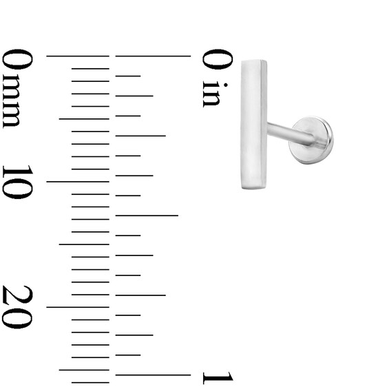 Solid Titanium Bar Cartilage Stud - 18G 5/16"