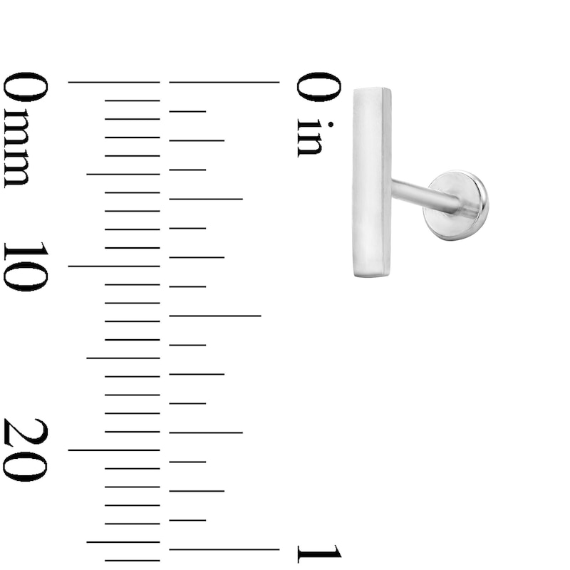 Main Image 2 of Solid Titanium Barbell Cartilage Stud - 18G 5/16"