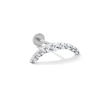 Thumbnail Image 1 of Solid Titanium CZ Multi-Stone Curved Cartilage Earring - 18G 5/16"