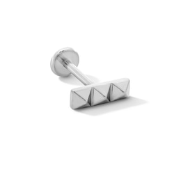Solid Titanium Pyramid Bar Cartilage Earring- 18G 5/16"