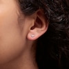 Thumbnail Image 2 of 10K Solid Gold CZ Butterfly Studs