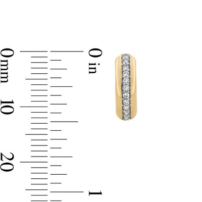 10K Gold 1/6 CT. T.W. Lab-Grown Diamond Single Row Hoops