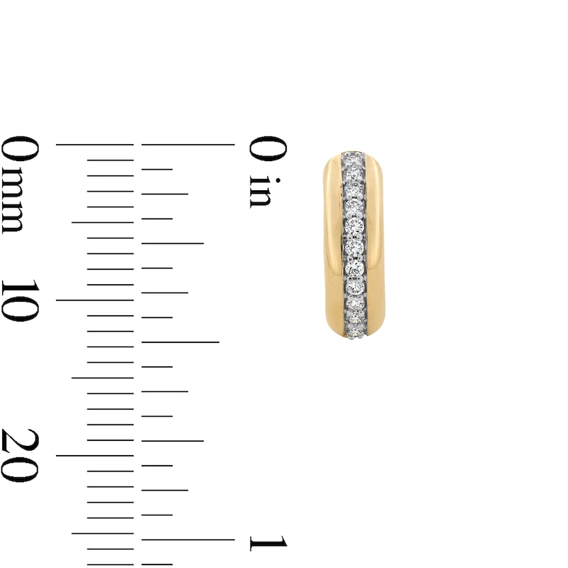 Main Image 2 of 10K Gold 1/6 CT. T.W. Lab-Grown Diamond Single Row Hoops