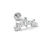 Thumbnail Image 1 of Solid Titanium CZ Marquise and Round Curved Cartilage Stud - 18G 5/16"
