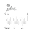 Thumbnail Image 2 of Solid Titanium CZ Marquise and Round Curved Cartilage Stud - 18G 5/16"