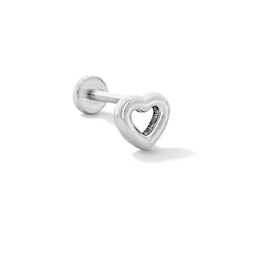 Solid Titanium Heart Cartilage Earring - 18G 5/16"
