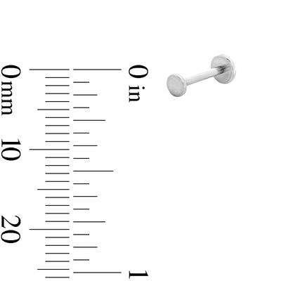 Solid Titanium Disc Cartilage Stud - 18G 5/16"