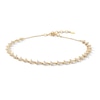 Thumbnail Image 1 of 10K Solid Gold CZ Trios Bracelet - 7.75”