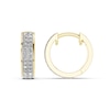 Thumbnail Image 2 of 10K Gold 1/4 CT. T.W. Lab-Grown Diamond Double Row Huggie Hoops
