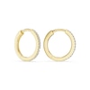 Thumbnail Image 3 of 10K Gold 1/8 CT. T.W. Lab-Grown Diamond Single Row Huggie Hoops