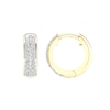 Thumbnail Image 2 of 10K Gold 1/3 CT. T.W. Lab-Grown Diamond Double Row Huggie Hoops