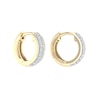 Thumbnail Image 3 of 10K Gold 1/3 CT. T.W. Lab-Grown Diamond Double Row Huggie Hoops