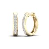 Thumbnail Image 1 of 10K Gold 1/4 CT. T.W. Lab-Grown Diamond Single Row Huggie Hoops