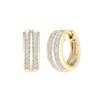 Thumbnail Image 1 of 10K Gold 1/4 CT. T.W. Lab-Grown Diamond Double Row Huggie Hoops