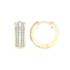Thumbnail Image 2 of 10K Gold 1/4 CT. T.W. Lab-Grown Diamond Double Row Huggie Hoops