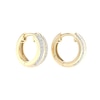 Thumbnail Image 3 of 10K Gold 1/4 CT. T.W. Lab-Grown Diamond Double Row Huggie Hoops