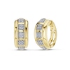 Thumbnail Image 1 of 10K Gold 1/5 CT. T.W. Lab-Grown Diamond Stacked Huggie Hoops