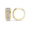 Thumbnail Image 2 of 10K Gold 1/5 CT. T.W. Lab-Grown Diamond Stacked Huggie Hoops