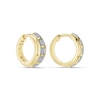 Thumbnail Image 3 of 10K Gold 1/5 CT. T.W. Lab-Grown Diamond Stacked Huggie Hoops