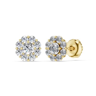 10K Gold 1/2 CT. T.W. Lab-Grown Diamond Round Cluster Studs