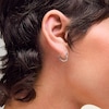 Thumbnail Image 2 of Sterling Silver Heart Huggie Hoops