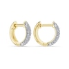 Thumbnail Image 3 of 10K Gold 1/4 CT. T.W. Lab-Grown Diamond Huggie Hoops