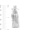 Thumbnail Image 2 of Solid Sterling Silver Santa Muerte Charm