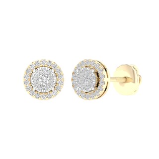 10K Gold 1/3 CT. T.W. Lab-Grown Diamond Cluster Halo Studs