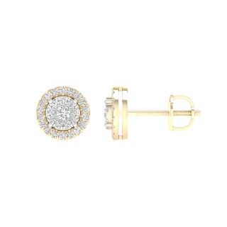 10K Gold 1/3 CT. T.W. Lab-Grown Diamond Cluster Halo Studs