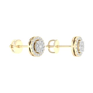 10K Gold 1/3 CT. T.W. Lab-Grown Diamond Cluster Halo Studs