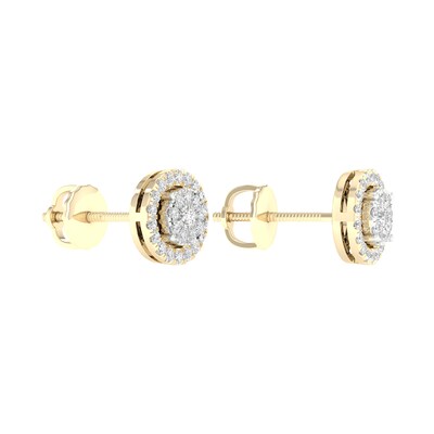 10K Gold 1/3 CT. T.W. Lab-Grown Diamond Cluster Halo Studs