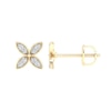 Thumbnail Image 2 of 10K Gold 1/10 CT. T.W. Lab-Grown Diamond Clover Studs
