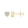 Thumbnail Image 2 of 10K Gold 1/10 CT. T.W. Lab-Grown Diamond Heart Studs