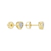 Thumbnail Image 3 of 10K Gold 1/10 CT. T.W. Lab-Grown Diamond Heart Studs