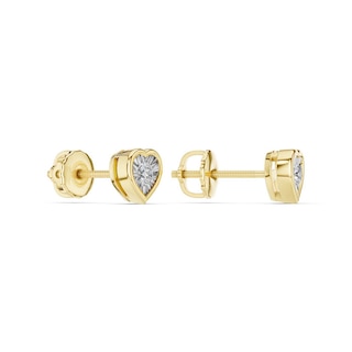 10K Gold 1/10 CT. T.W. Lab-Grown Diamond Heart Studs