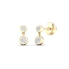 Thumbnail Image 1 of 10K Gold 1/5 CT. T.W. Lab-Grown Diamond Bezel Set Stacked Studs