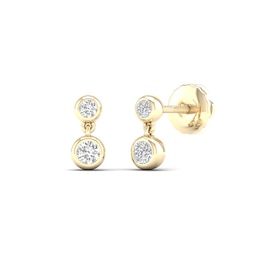 10K Gold 1/5 CT. T.W. Lab-Grown Diamond Bezel Set Stacked Studs