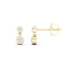 Thumbnail Image 2 of 10K Gold 1/5 CT. T.W. Lab-Grown Diamond Bezel Set Stacked Studs